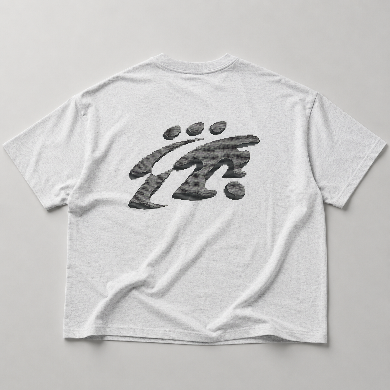 T-shirt Boxy Studio 9 - Gris clair