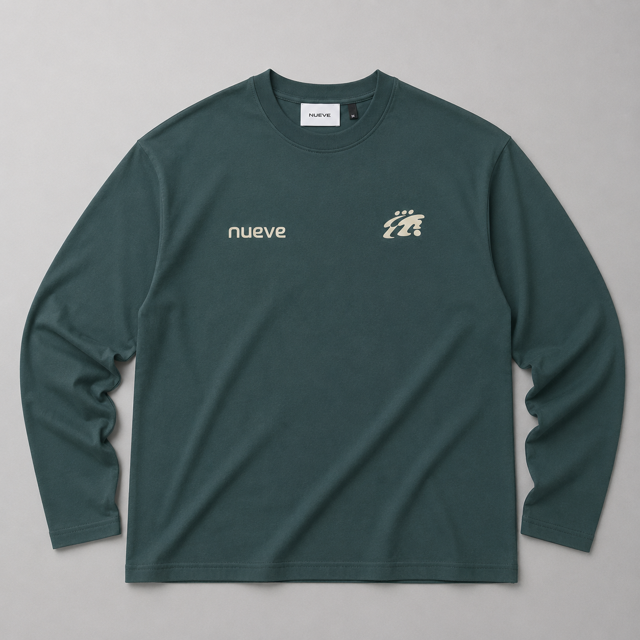 T-shirt Boxy Manche longue Studio 9 - Vert