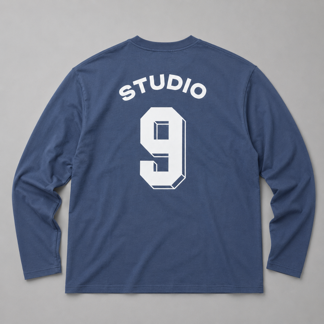 T-shirt Boxy Manche longue Studio 9 - Bleu