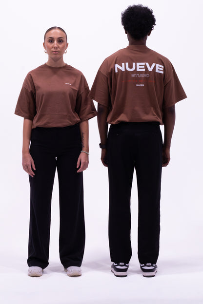 W/24 T-shirt imprimé oversized brun NUEVE STUDIO
