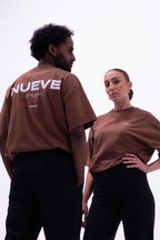 W/24 T-shirt imprimé oversized brun NUEVE STUDIO